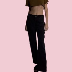 low waisted black jeans